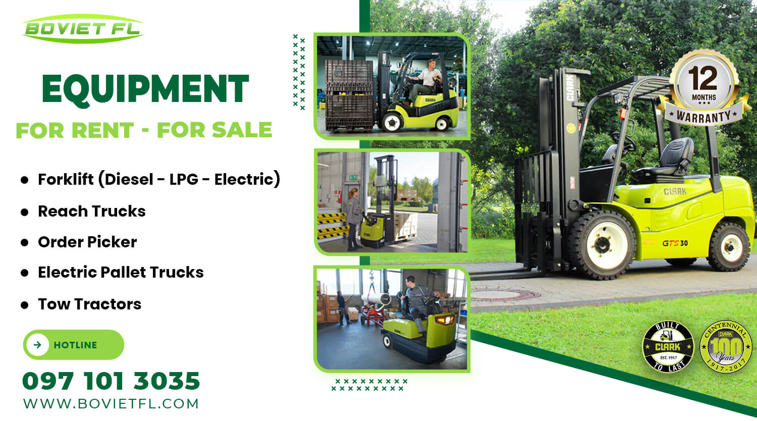 Sale Rent Forklift Boviet Fl